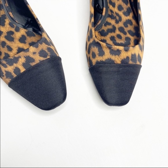ZARA Animal Print Black Point Toe Flat with Heel Size 6 - Picture 7 of 9